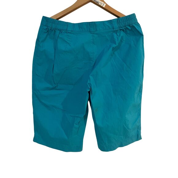 Sag Harbor Turquoise Bermuda Shorts Size 12 - Stretch Cotton Blend - Picture 4 of 5